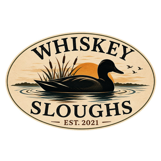 Whiskey Sloughs Oval Sticker